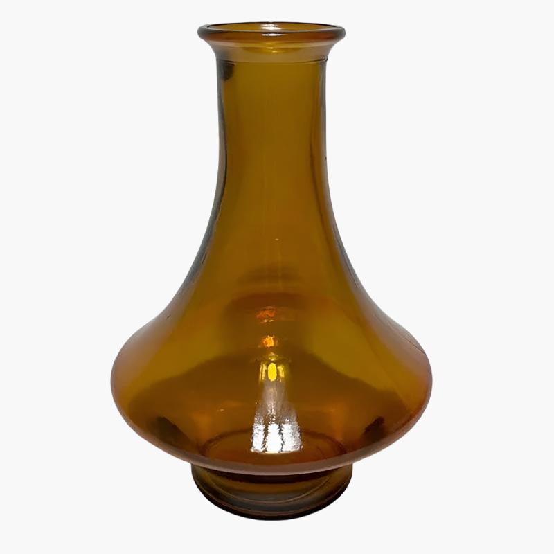 Recycled Glass Tajine Vase - Brown