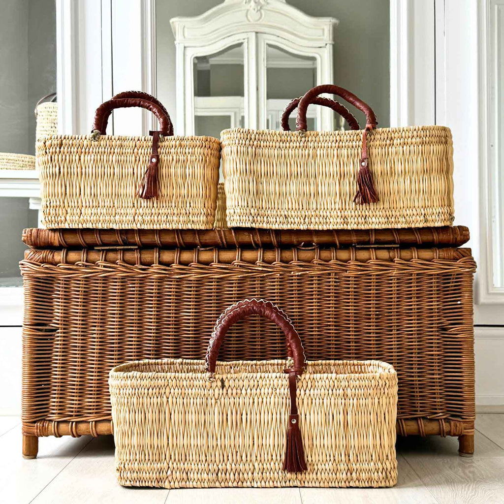 Woven Reed Baskets - Large